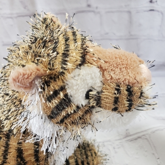 Webkinz Lil Kinz Fuzzy Tiger 7 inch Orange Black White Floppy - Picture 4 of 9
